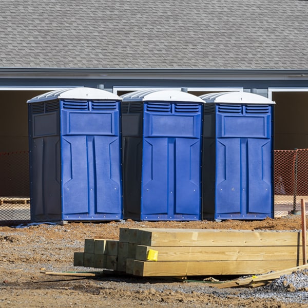 how often are the portable toilets cleaned and serviced during a rental period in Hood California